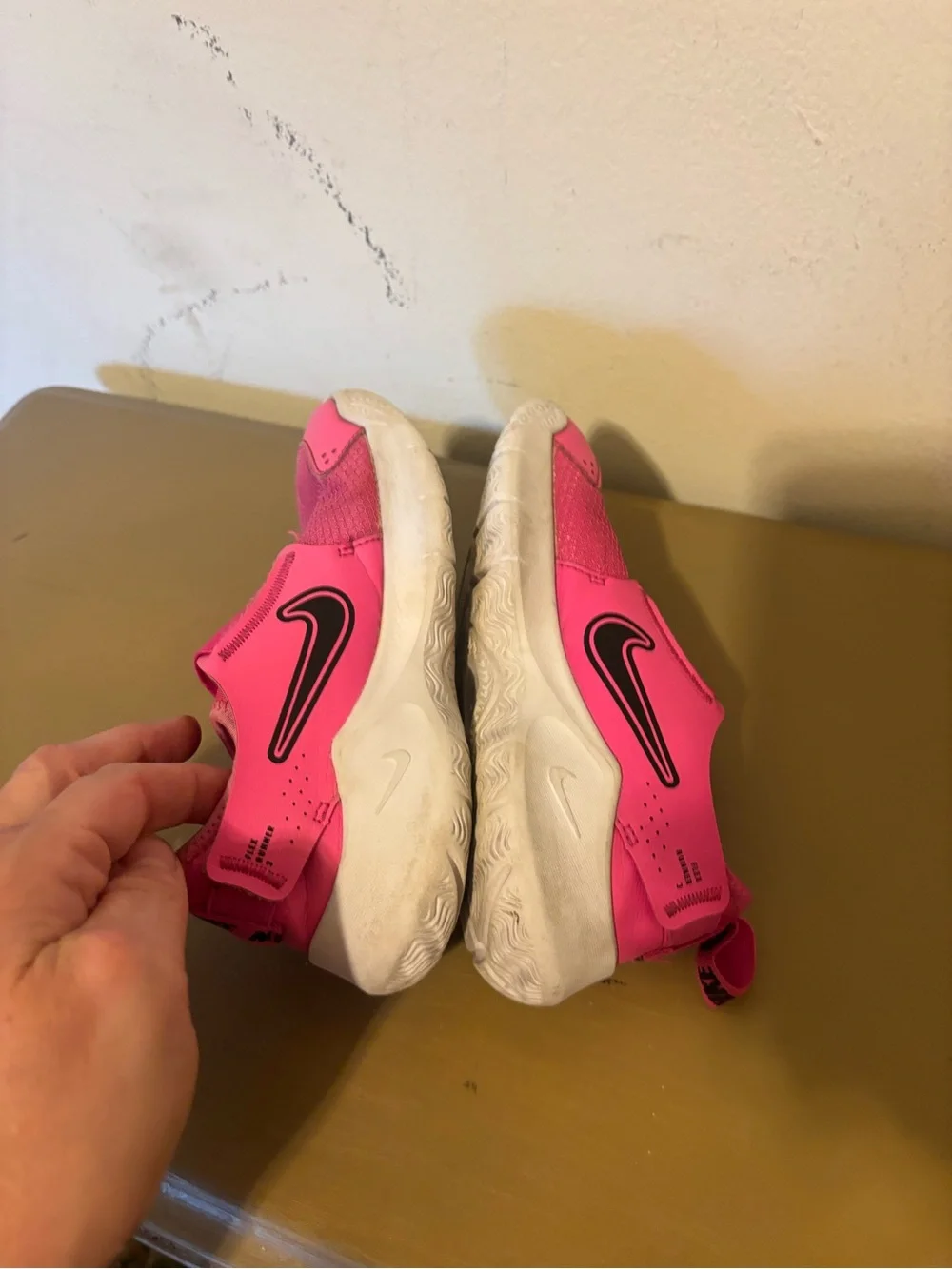 Nike Kids Slip-On Sneakers in Bright Pink